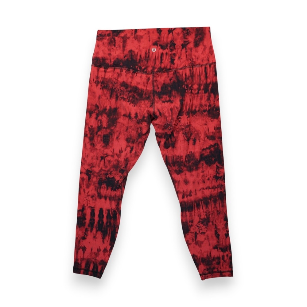 Lululemon‎ Align Pant II Game Day Red Black Multi High Rise Leggings Size 12